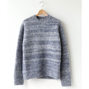 Auralee wool alpaca felt knit p/o sweater size 3